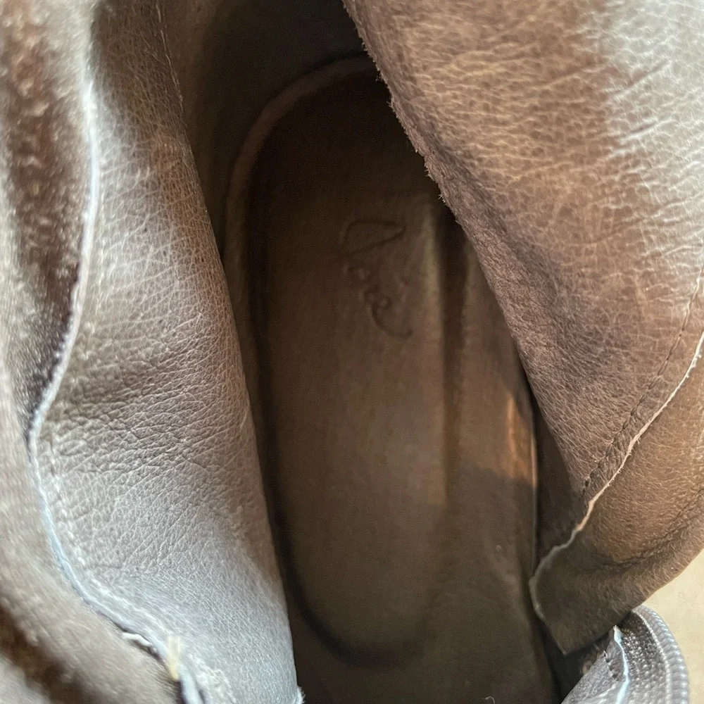 Joie Over The Knee Suede Boots Taupe Flat Tall Zip Women’s 7.5 EU 37.5